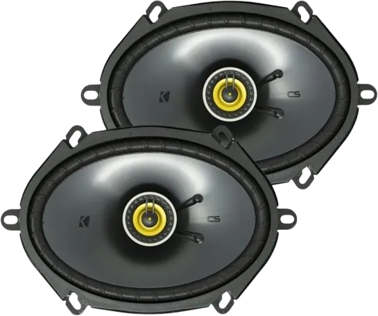 KICKER CS Series CSC68 6 x 8 Inch Car Audio System Speaker, Blac